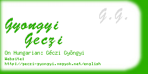 gyongyi geczi business card